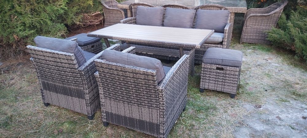 Zestaw ogrodowy rattanowy ratan balkon altanka ogród taras