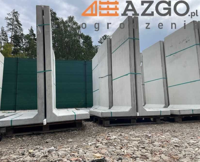 Mur betonowy L-ki betonowe 2m 1m oporowy ogrodzenie od ręki Białystok