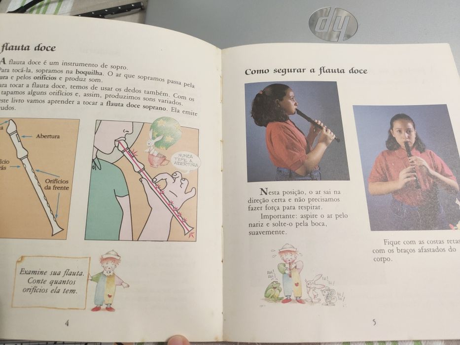 Livro flauta doce criança