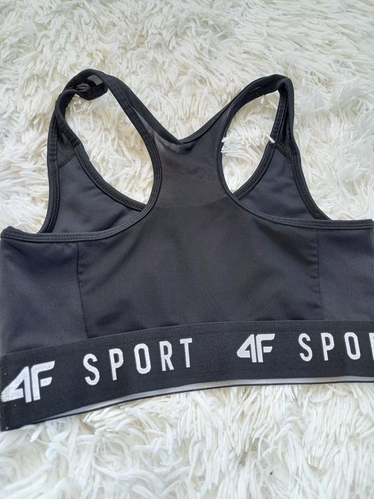 Biustonosz sportowy czarny 4F rozmiar xs