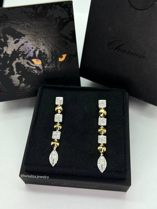 Золотые Серьги Charade Оригинал с бриллиантами