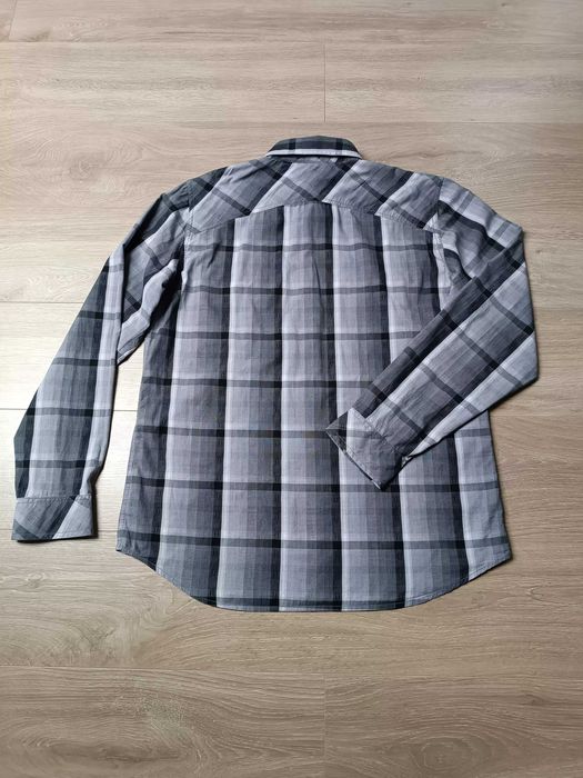 Koszula krata długi rękaw guziki kołnierzyk kieszonki bawełna 'Marlboro Classic' XL