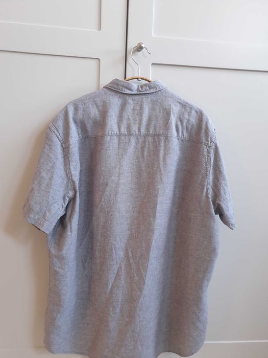 Szara lniana koszula 2XL Next męska