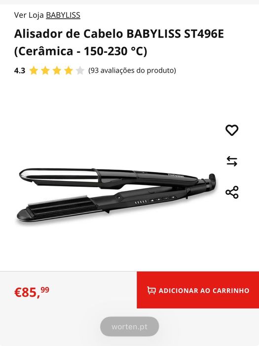 Chapa de alisar cabelo cerâmica