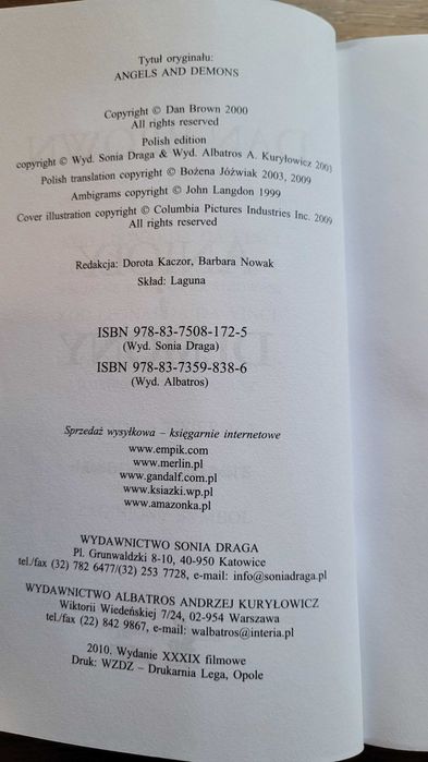 Dan Brown, Anioły i demony