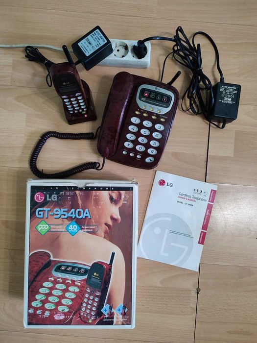 телефон база трубка\2 зарядки\Корея\LG GT 9540A в коробке стационарный