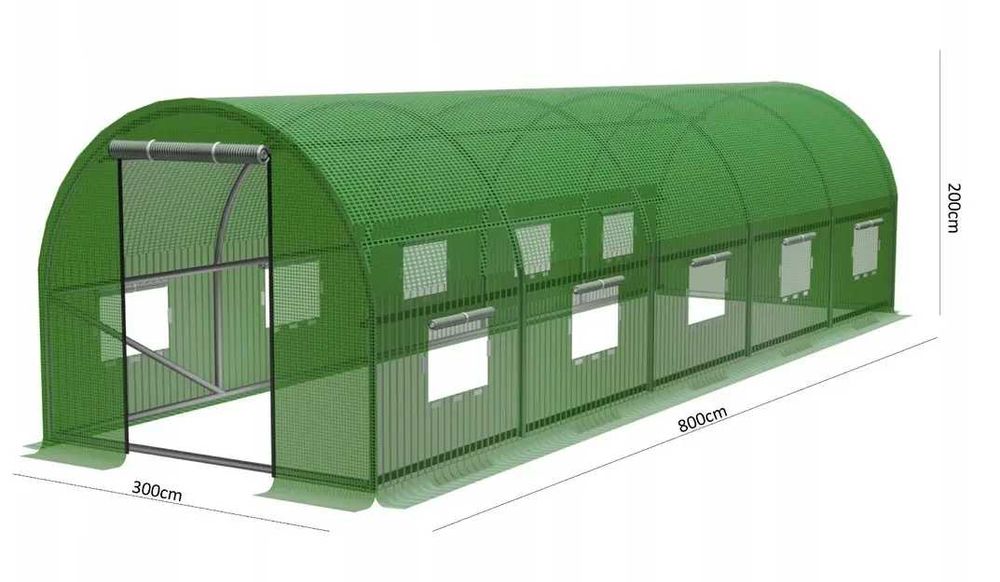 Теплица садовая пленочная 6м2, 10м2, 18м2, 24, 30, 36м2