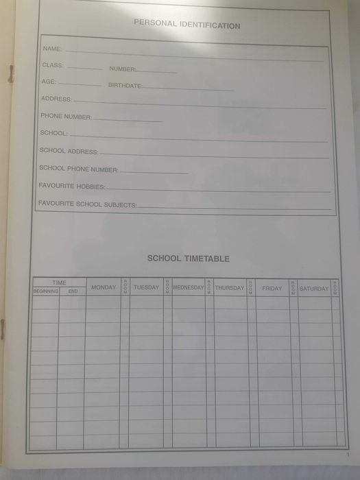 Caderno Escolar Inglês