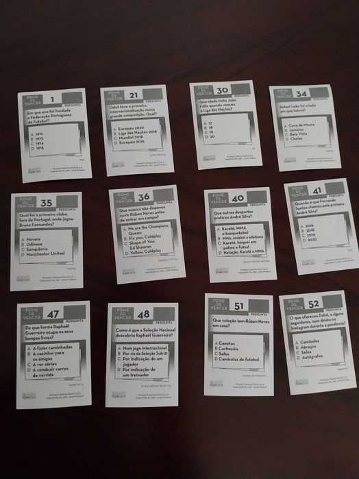 Conjunto 12 cromos da Seleção Portuguesa de Futebol (Fome de Vencer)