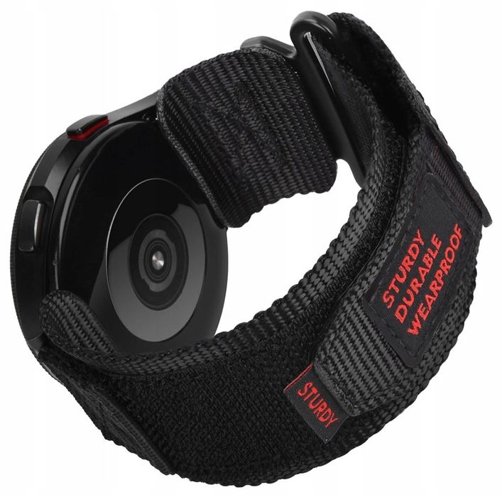 Pasek do zegarka nylonowy Tactical Sturdy 22mm czarny