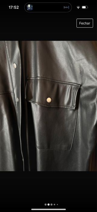 Casaco camisa pele falsa