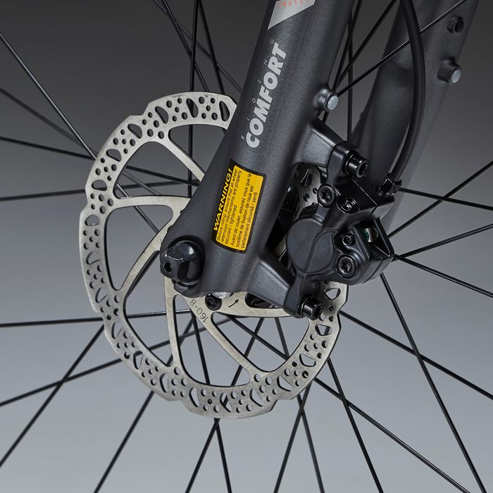 BICICLETA DE TREKKING RIVERSIDE 900 CINZA LARANJA