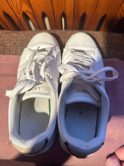Bialy sneakersy Lacoste unisex