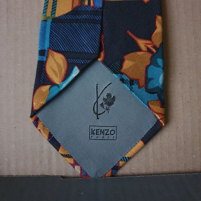 Krawat męski w kwiaty Kenzo(k-5)OK