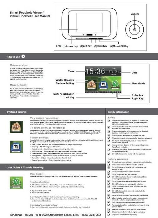 Visor para porta - Digital - Standard