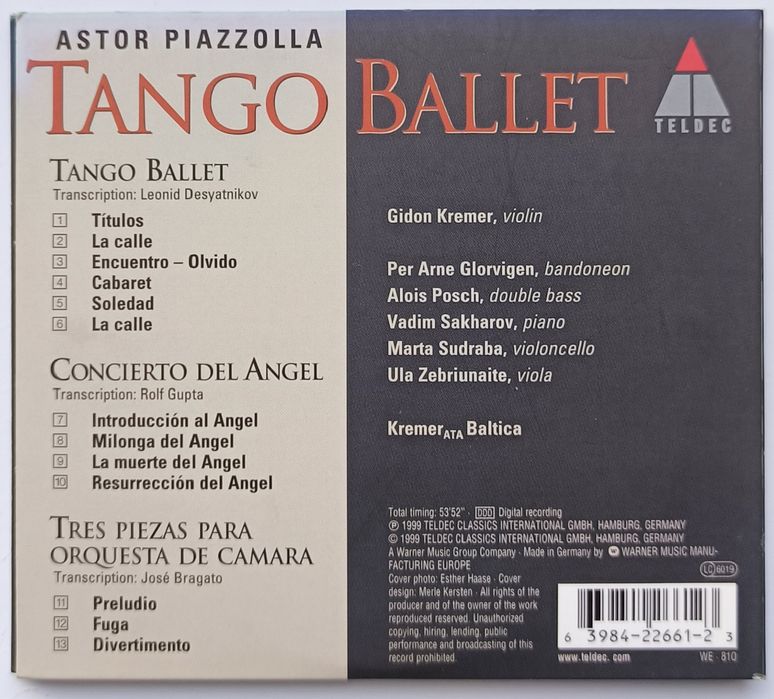 Astor Piazzolla Tango Ballet 1999r