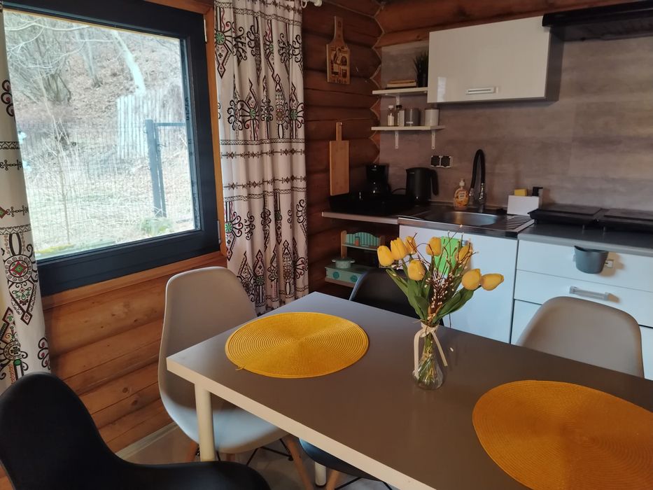 Chatka pod lasem Szczyrk  Góralski domek z bali  jacuzzi