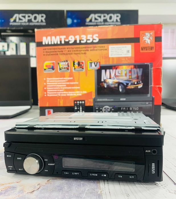 Магнітола Mystery 1din з виїздним екраном, нова!!!
