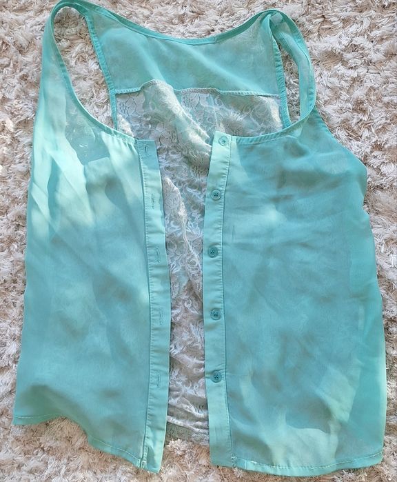 Top verde água usado