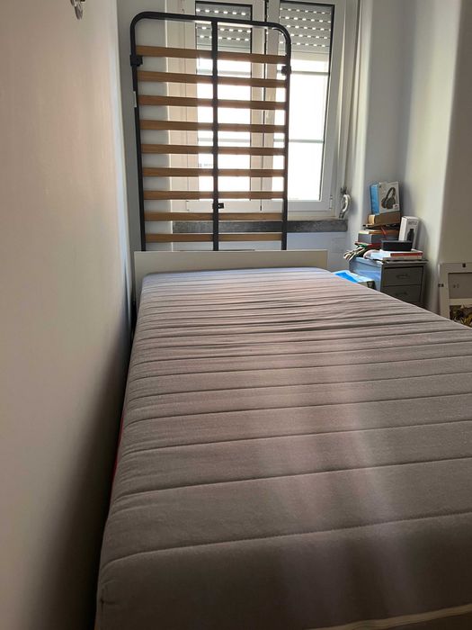 single mattress VADSÖ + bed frame Mindol64585605534977120