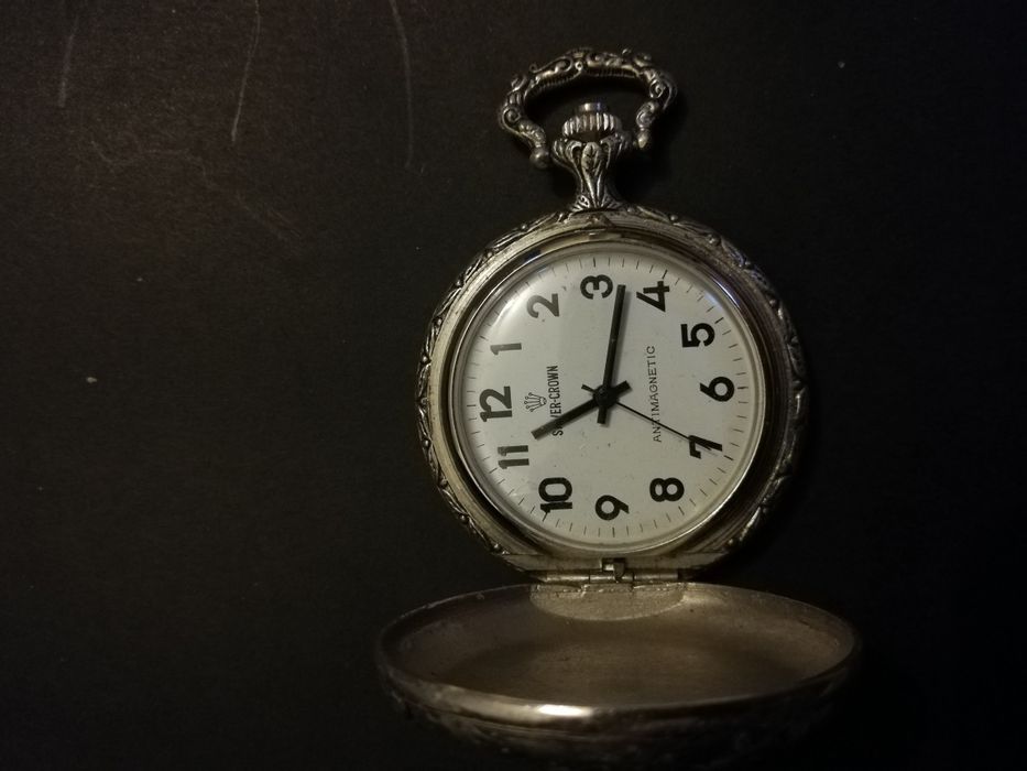 Relógio de bolso Silver-Crown Anti magnetic