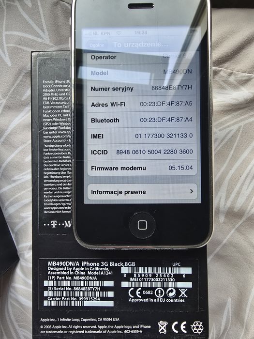 IPhone 3G 8gb + pudełko - 100% sprawny! Kolekcja