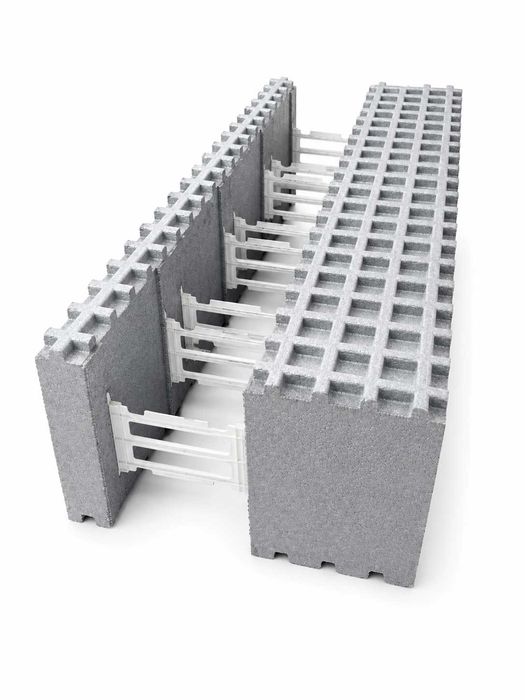Styroblok bloczki styropianowe ICF neopor do budowy domu basenu szalunek tracony Max 100x40 cm Eps 150 grafit.