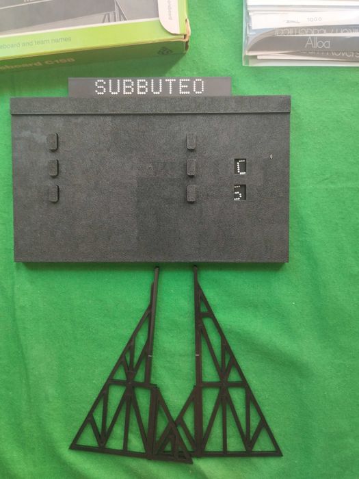 Subbuteo marcador placard de resultados anos 70/80 com caixa