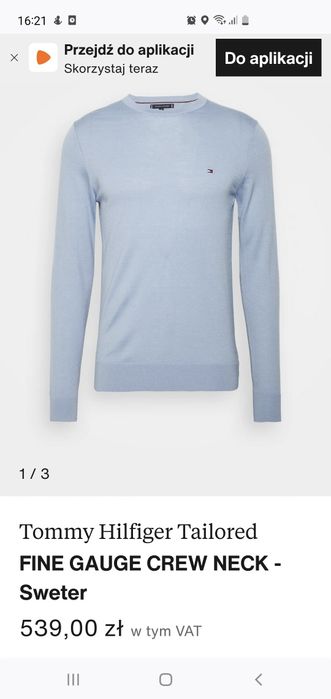 OKAZJA!!! Przecena!!! Męski sweter TOMMY HILFIGER roz L