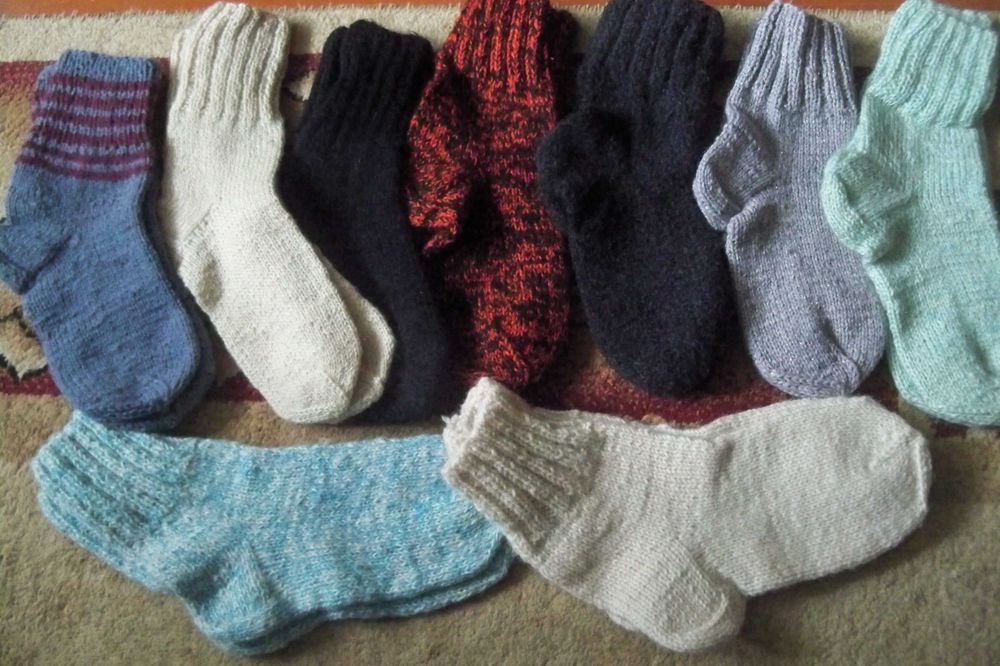 Женские теплые вязаные носки