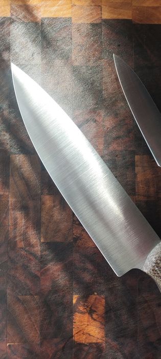 Кухонные ножи ручной работы: Шеф и Универсал. Набор 2шт. Сталь 50Х14МФ