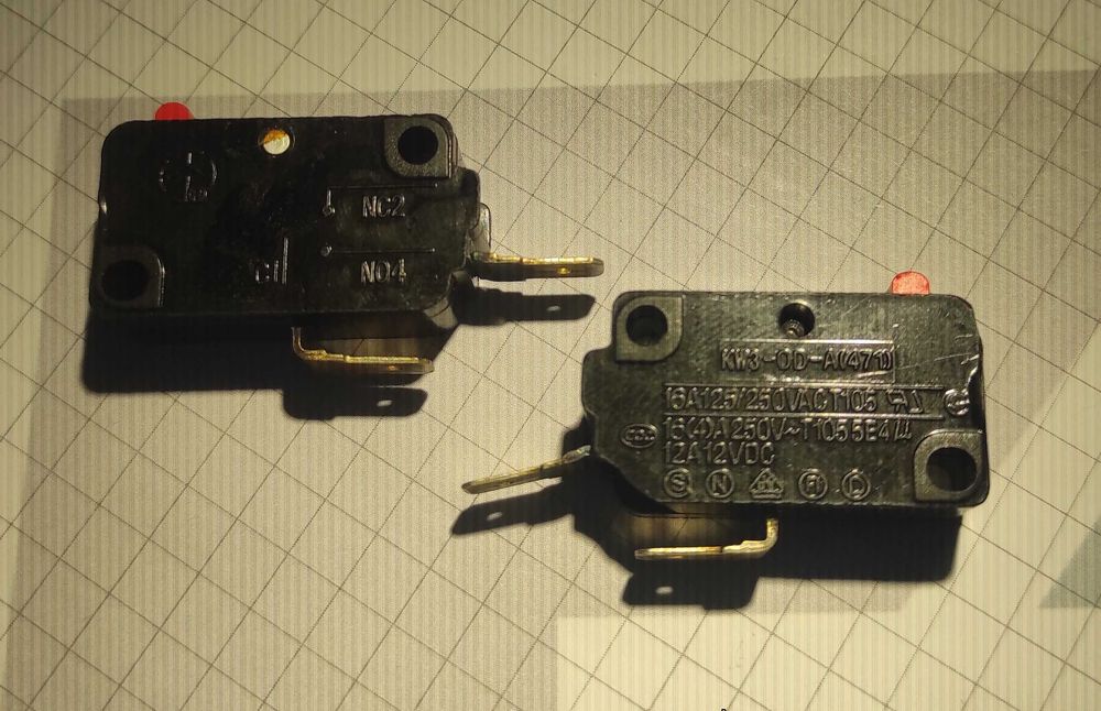 Микропереключатель panasonic KW3-OD-A(471) 16а 250v t125 2 контактa