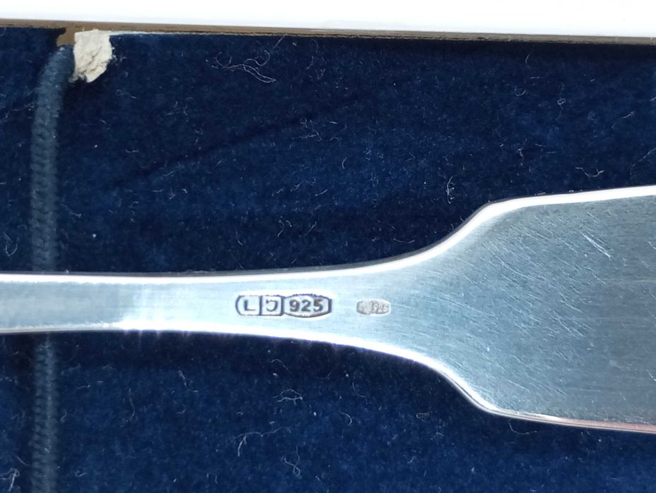 Подарункова дитяча або кавова срібна ложка Водолій 925 проба Juveel Естонія