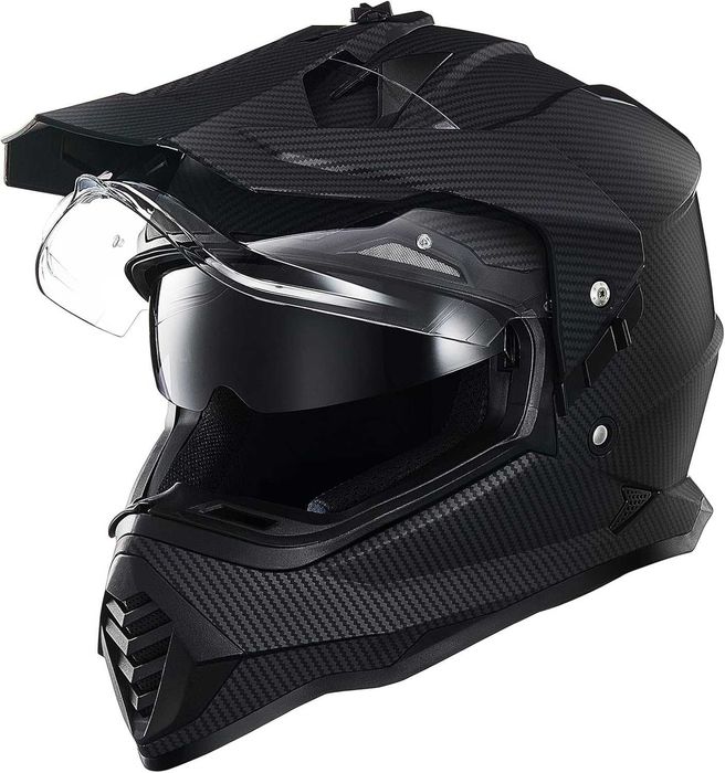 Kask Motocyklowy Crossowy Pinlock Blenda Carbon M