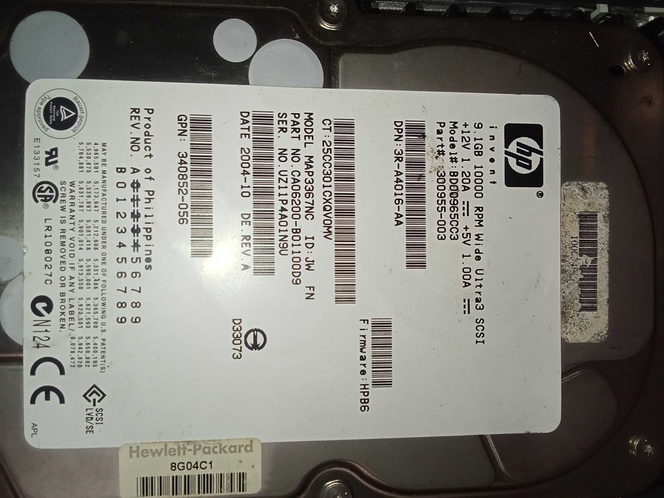 Discos SCSI Compaq HP 9.1GB