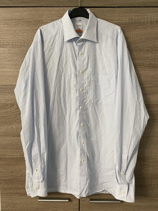 Koszula elegancka Olymp L XL 42 w kratę bawełniana kratkę męska