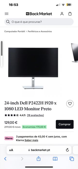 Monitor Dell P2422H