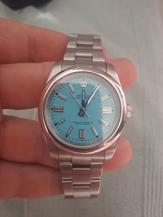 Rlx oyster perpetual tifanny blue automático, usado em bom estado