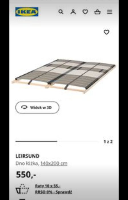 Łóżko małżeńskie 180-200 IKEA plus dodatki