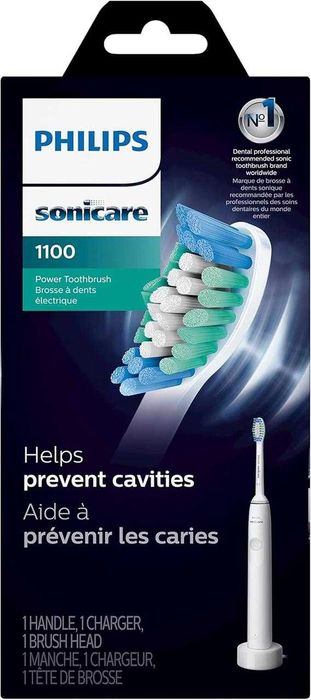 Електрична звукова зубна щітка Philips Sonicare 1100 HX3641/02 Білий