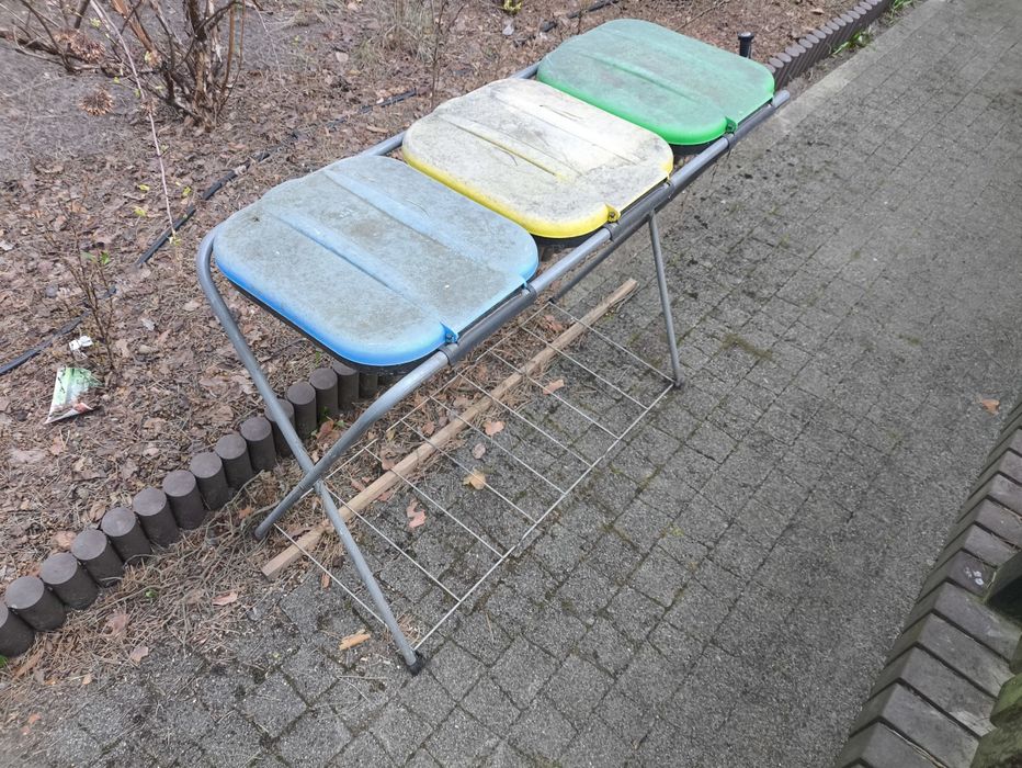 Kosz stojak na worki do segregacji śmieci 3x120l