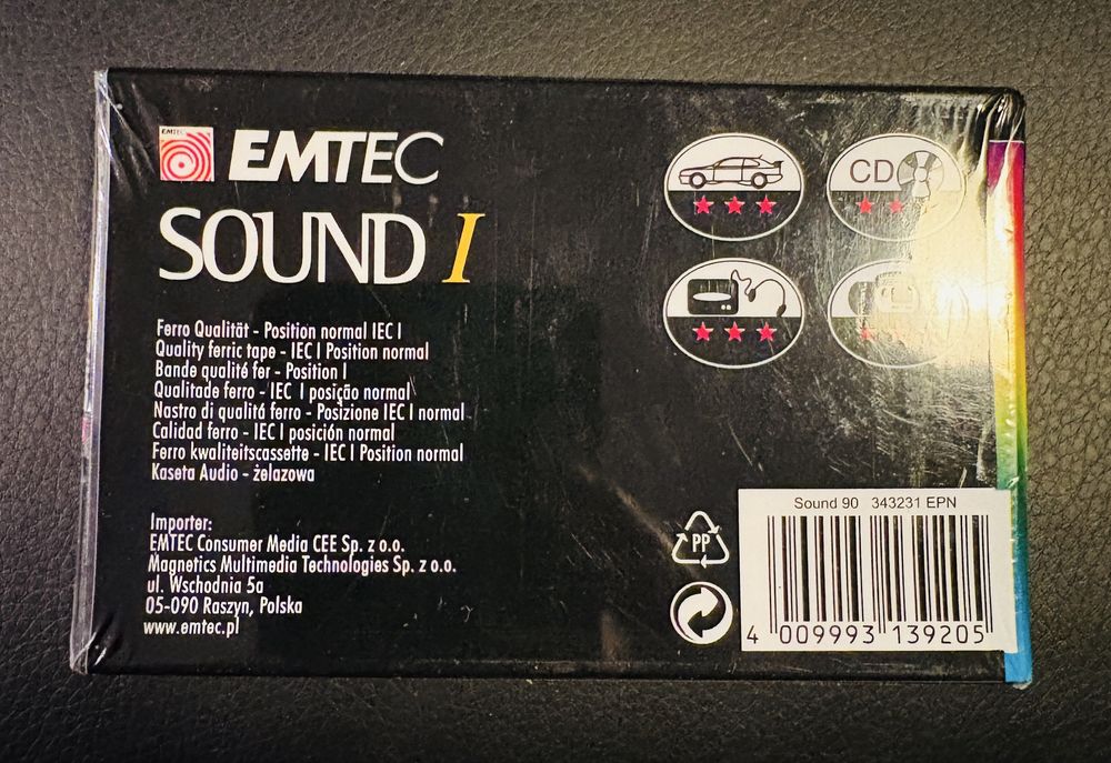 Kaseta EMTEC (BASF) Sound 1 90 nowa zafoliowana