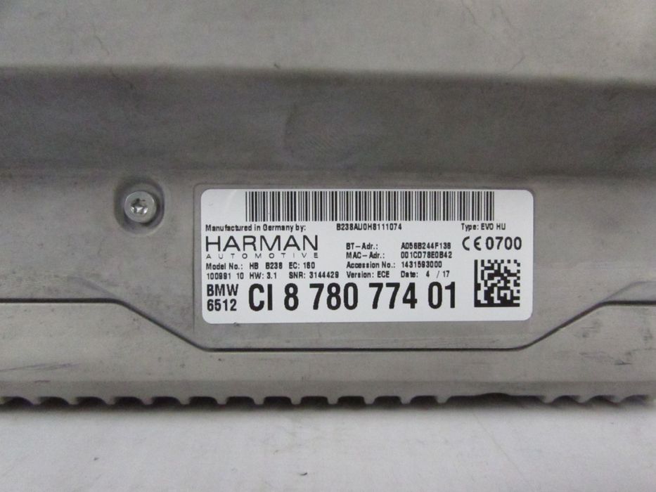 Sistema / Unidade De Navegação Profissional Bmw 5 Ref: 65128780774