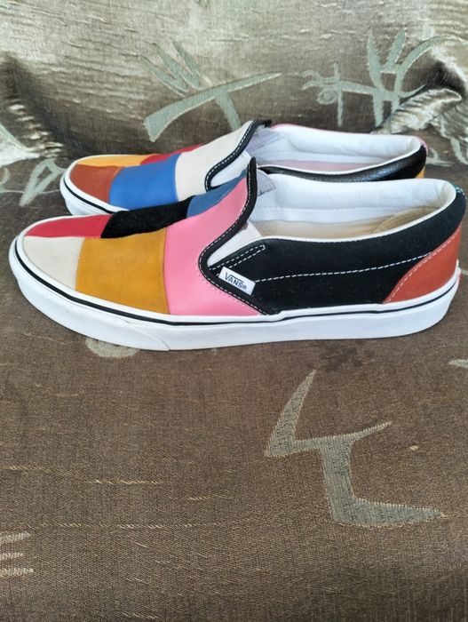 Кроссовки слипоны Vans Classic Slip-On Patchwork кожа замша 44,45,46