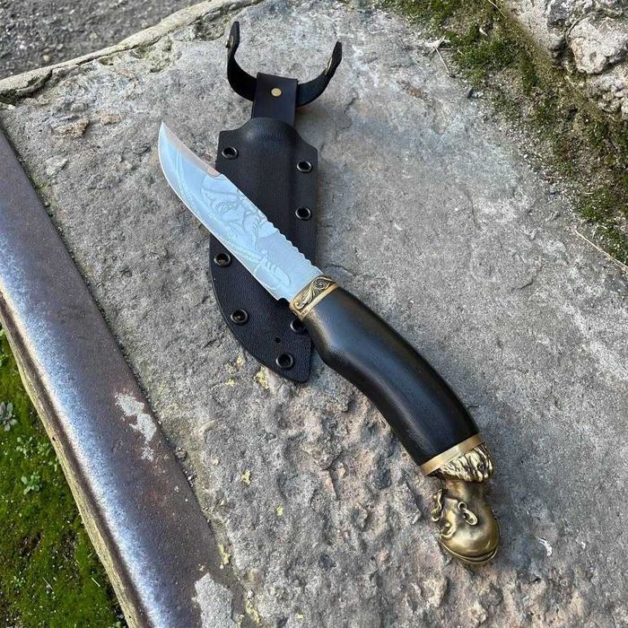 Ніж ГЕТЬМАН СІРКО KN4/2 с чехлом + мусат Нож на подарок с травлением