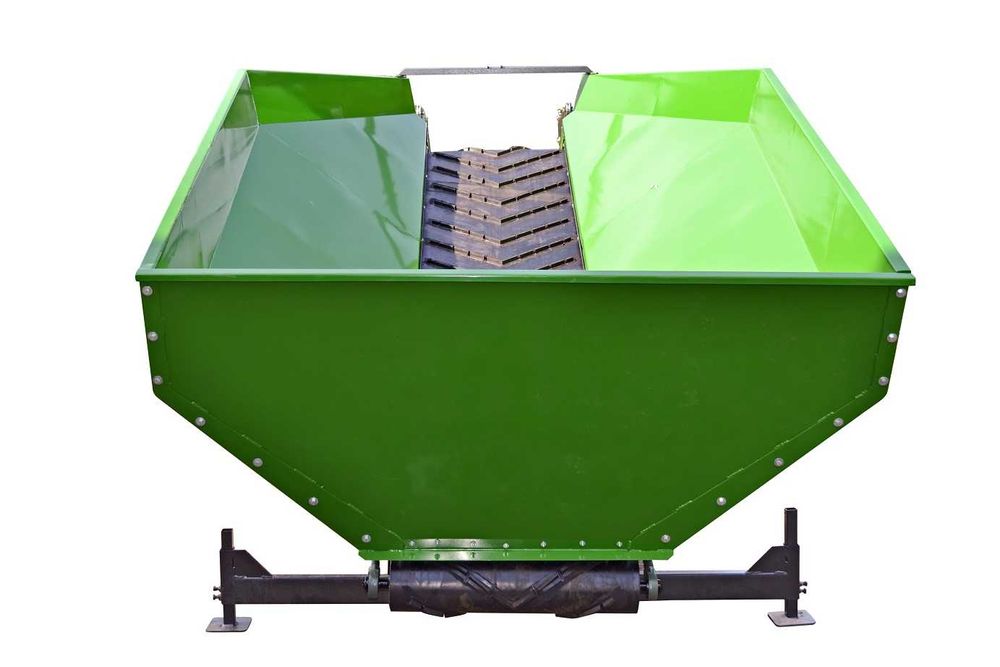 Прийомний бункер з сортувальним модулем для картоплі (7 роликів)