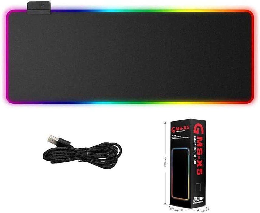 Tapeta Rato Gaming GMS-X5 RGB Gaming Mouse Pad Led RGB 80cmx30cm 4mm