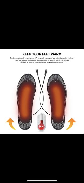 Устілки з підігрівом від USB, павербанка