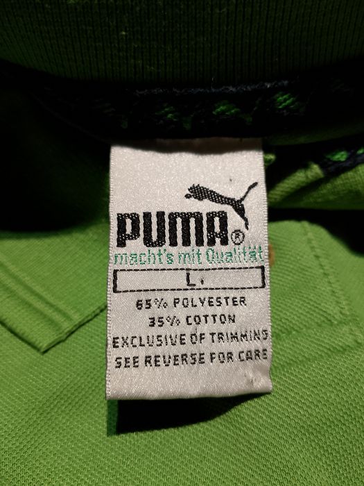 Zielona Koszulka Polo Puma Vintage 80's