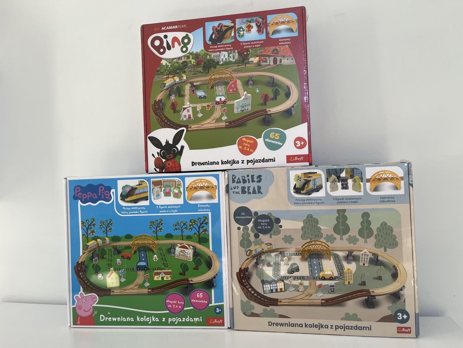 Дорога дерев’яна з поїздом 65 ел. Elefun іkea playtive трек